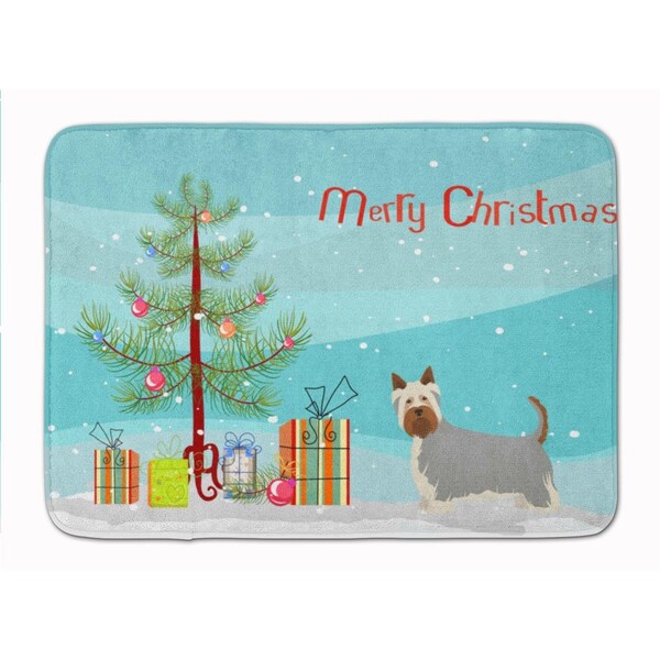 Carolines Treasures Australian Silky Terrier Christmas Tree Machine Washable Memory Foam Mat CK3443RUG - main
